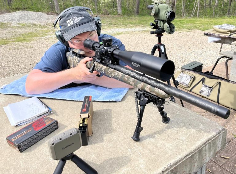 The first day using the Garmin Xero C1 Pro Chronograph with the PurePrecision 350 Legend with Proof Barrel and Sightron S6 5-30x56mm scope