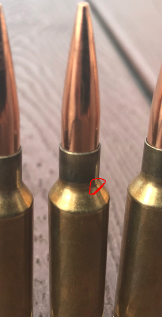 Why is my Hornady 6.5 Creedmoor brass cracking/scratching on the shoulder