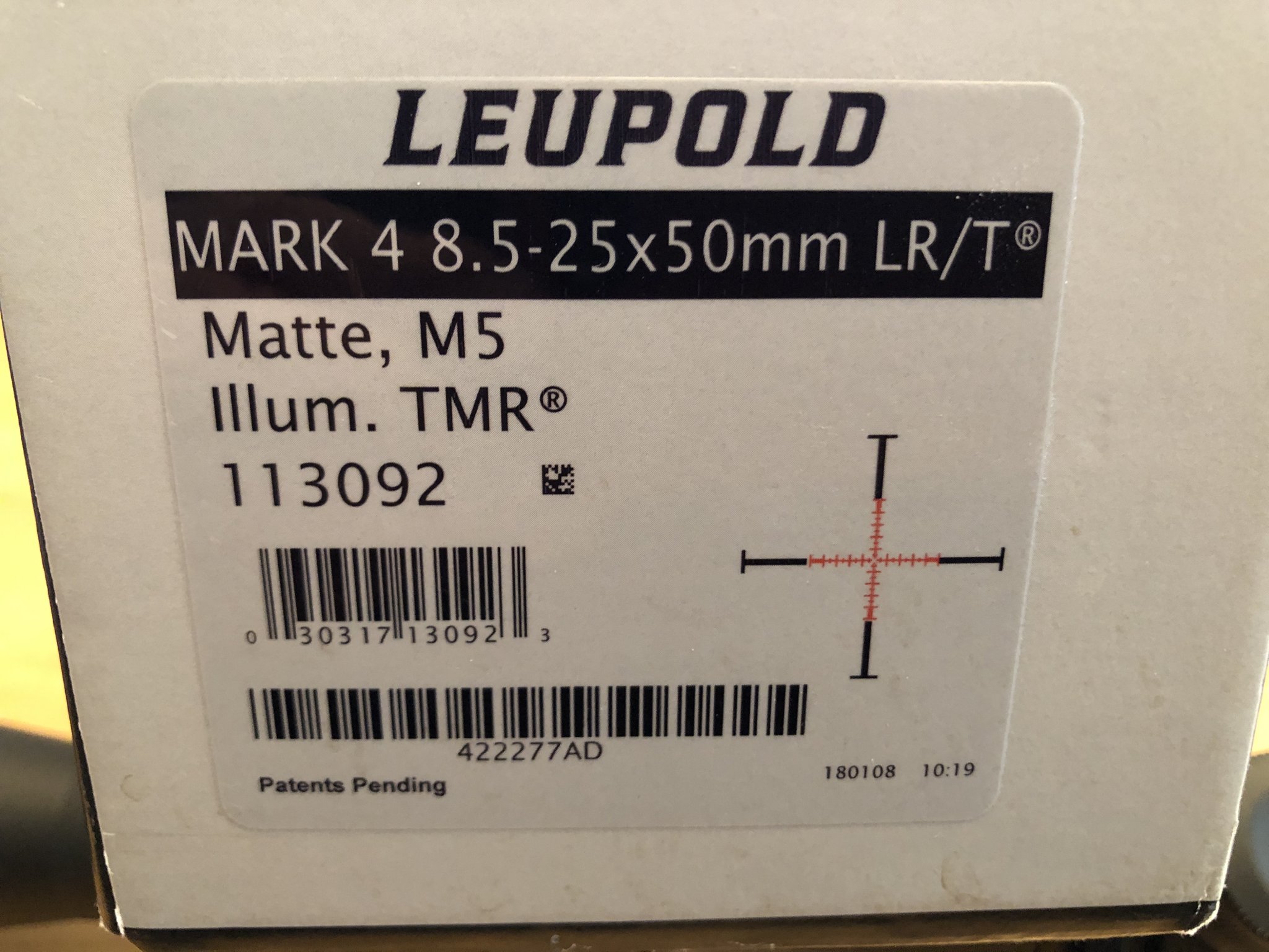 Leupold Mk4 8.5-25x50 M5 illuminated MIL/MIL TMR $750 | Sniper's Hide Forum