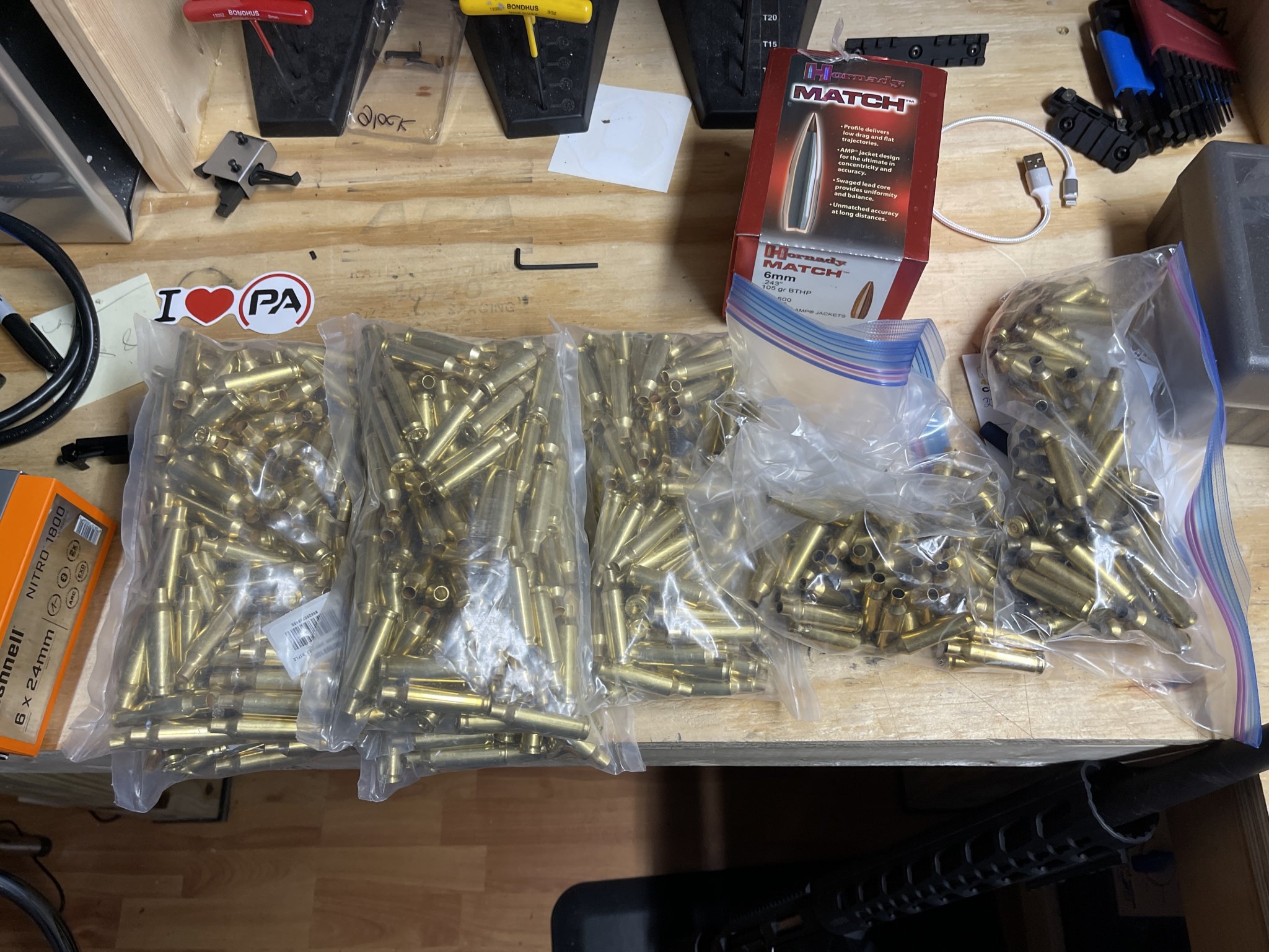 Sold Hornady 6mm Cm Brass 600 Pieces 250 Shipped Snipers Hide Forum 