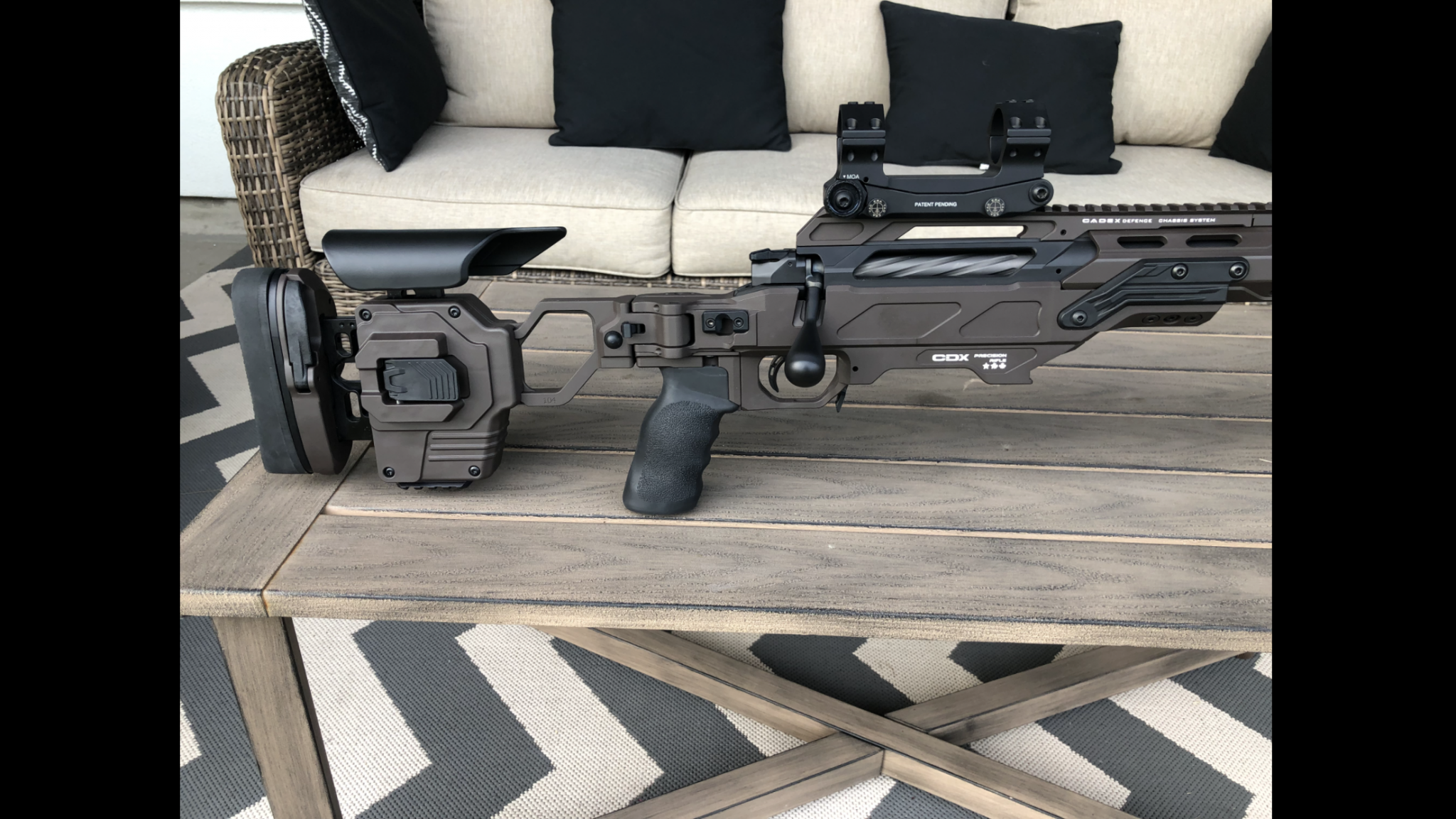 Cadex Defense CDX-33 LITE .338 Lapua Mag 27 1:9.5 Bbl Skeleton Stock  Hybrid OD Green/Black Rifle w/MX1 Muzzle Brake  CDX33-TAC-338-27-BS30-D2D3N-HOD For Sale! 