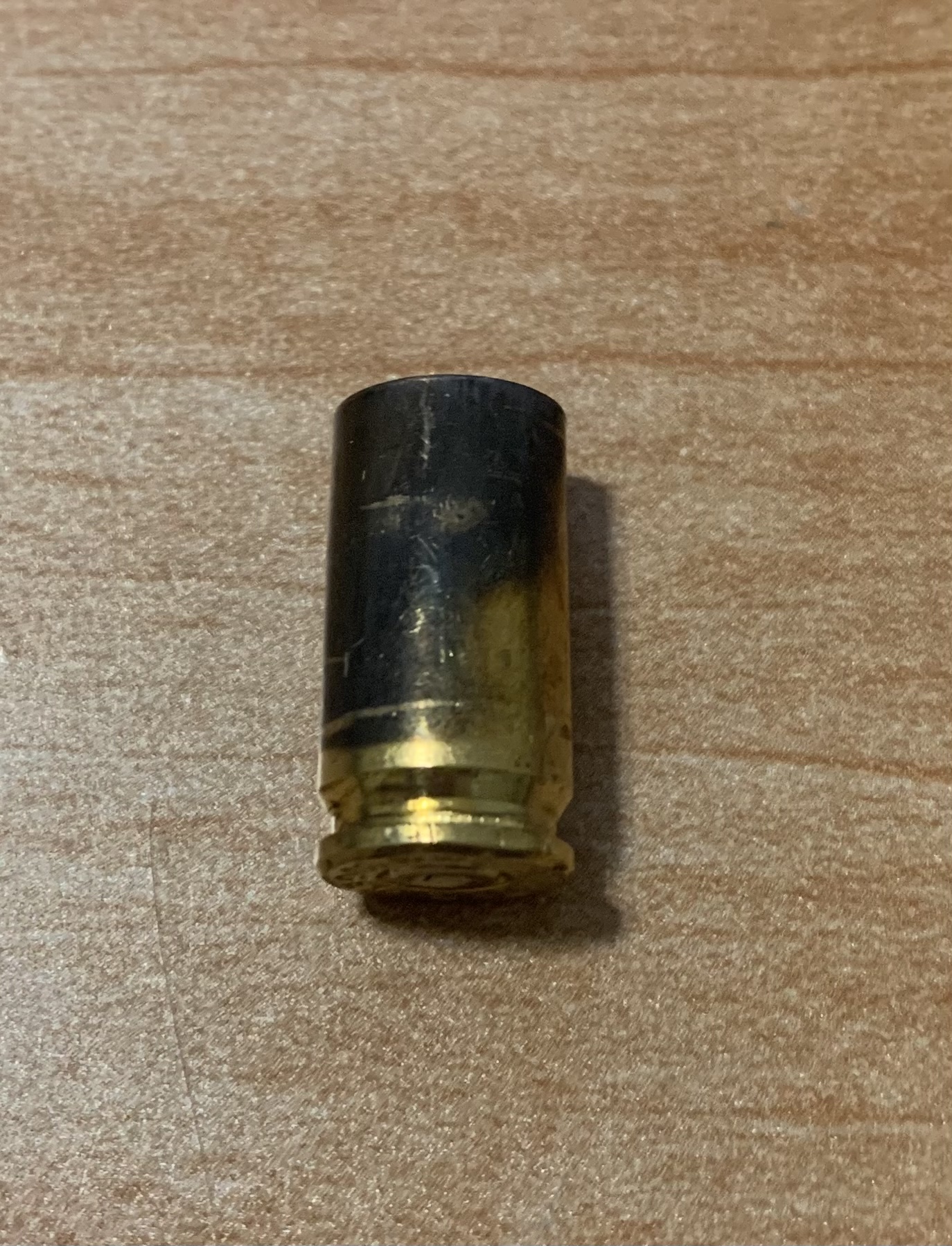 Bulged 9mm brass