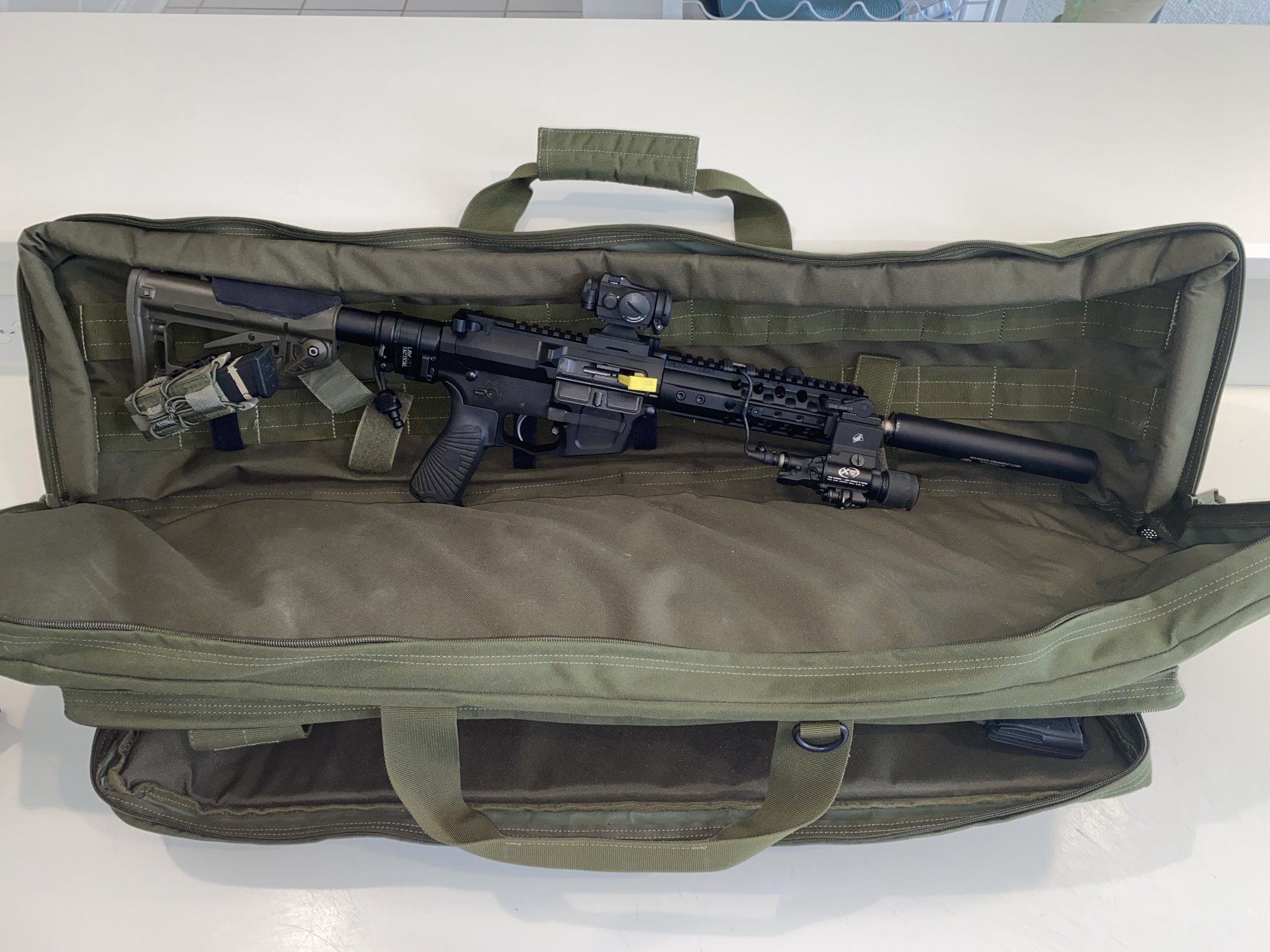 37/47 Heavy Duty 600D Double Tactical Gun Bag Soft Padded Rifle