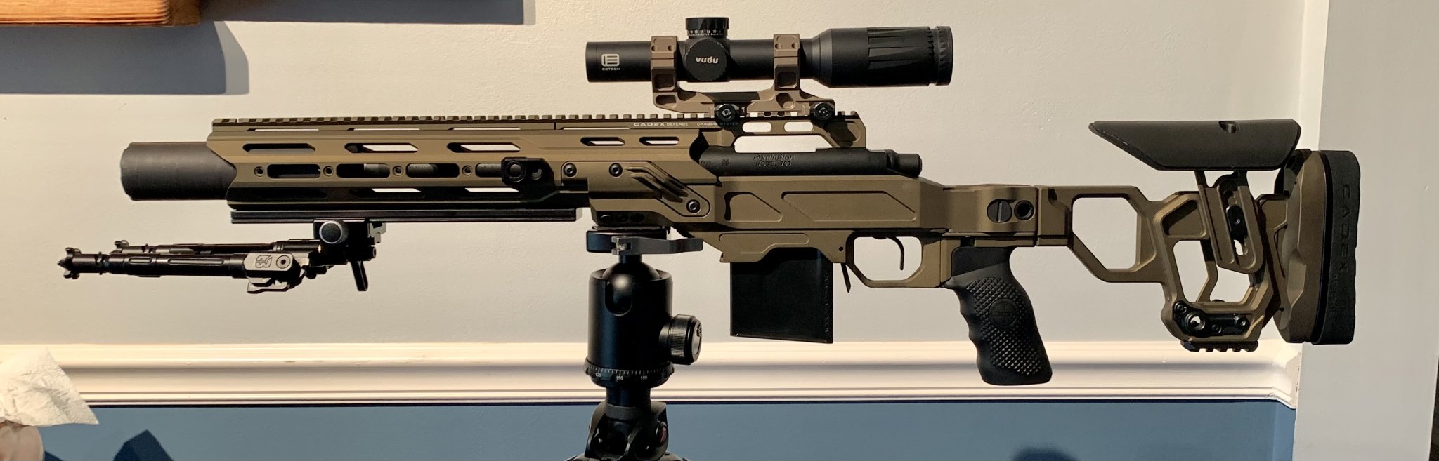 Cadex MX1 Muzzle brake  This video was send by one of our happy customers  in Thaïland. He shoots a Rem 700 5R fitted in a Dual Strike chassis and a  Cadex