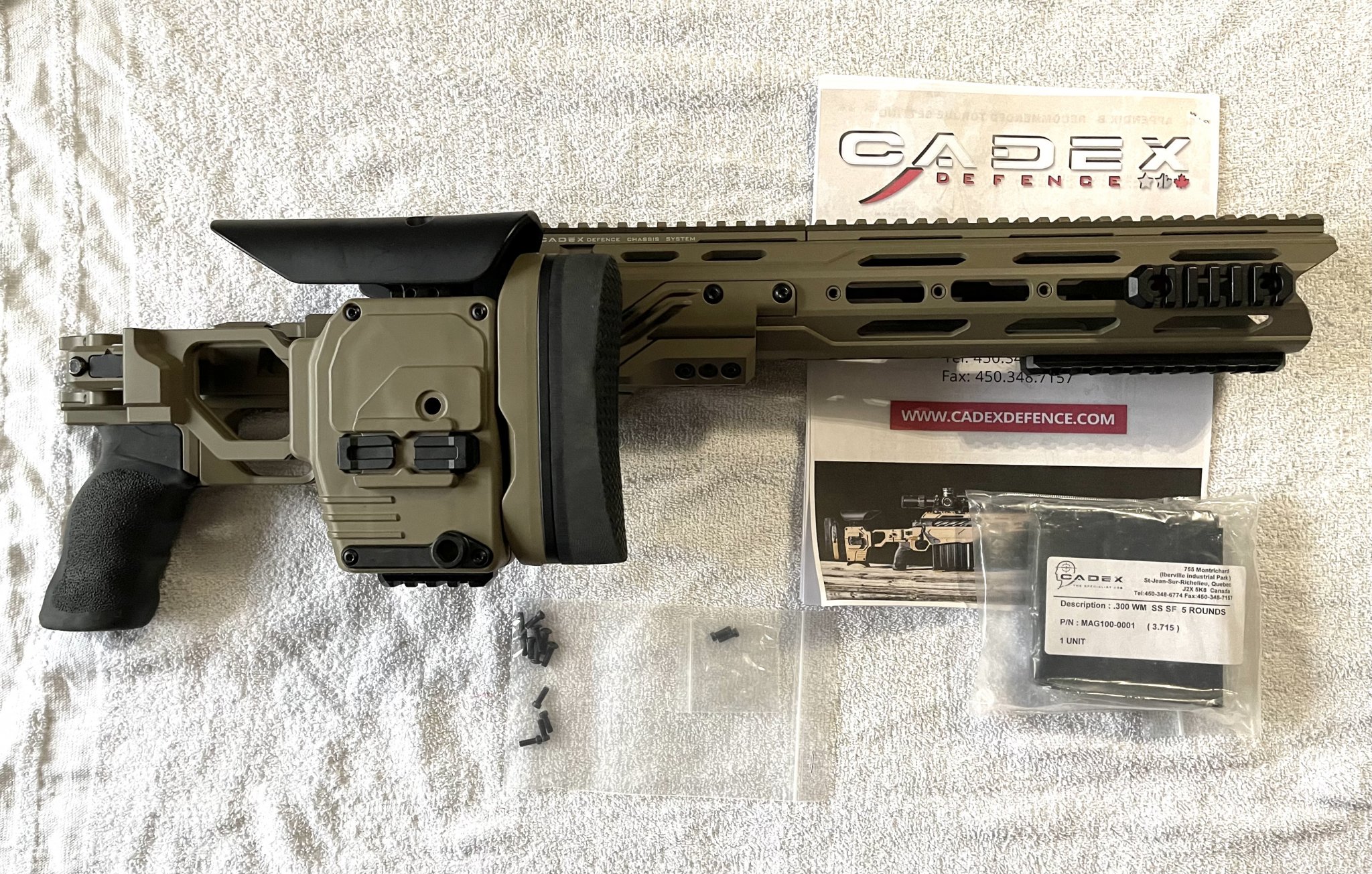 Cadex Defense Dual Strike Tan Surgeon XL Action 3.850 Mag Folding