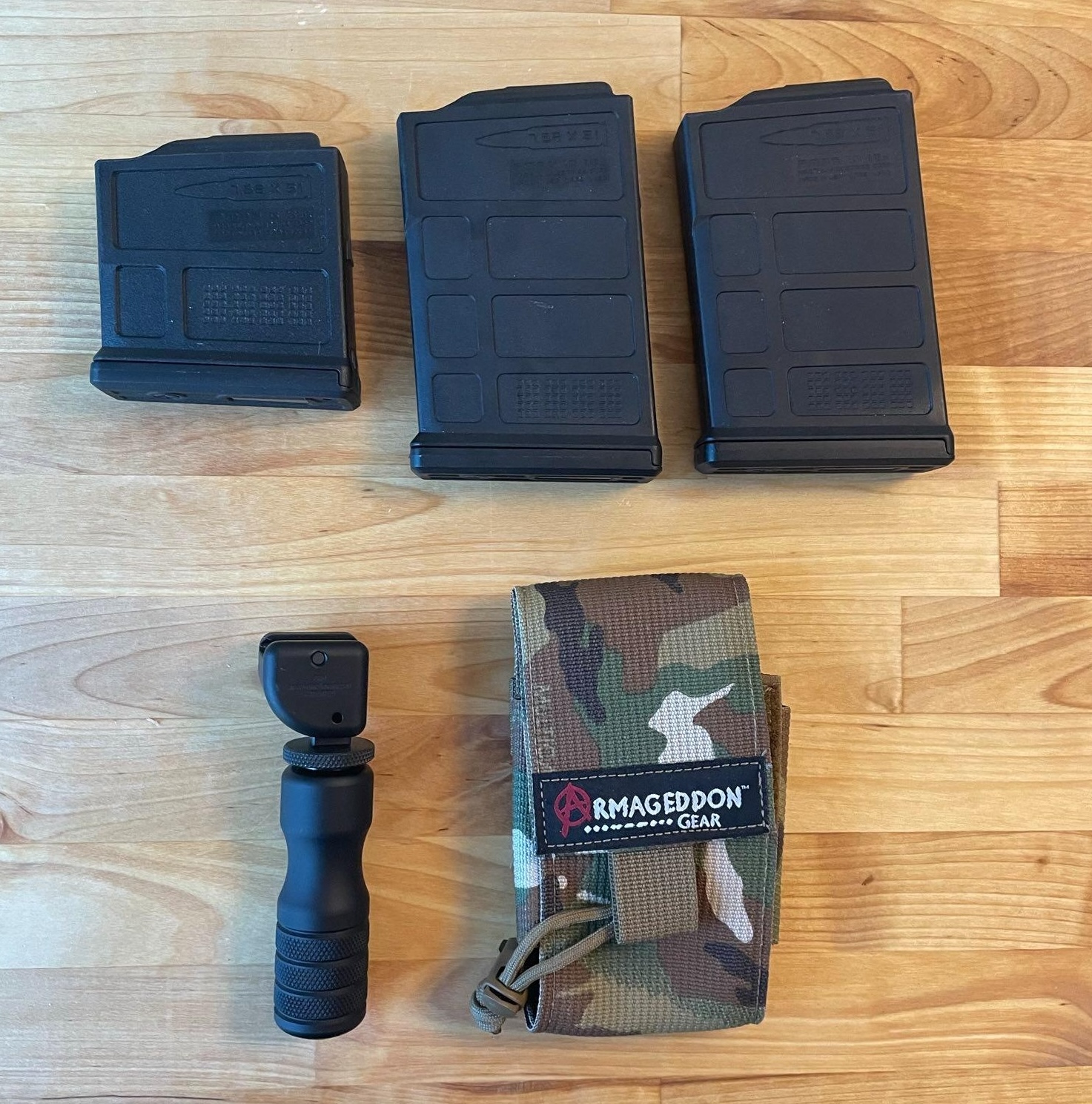SOLD - (SOLD) Magpul 5rd/10rd AICS, BT13-QK Accu-Shot Monopod, and Armageddon  Mag pouch