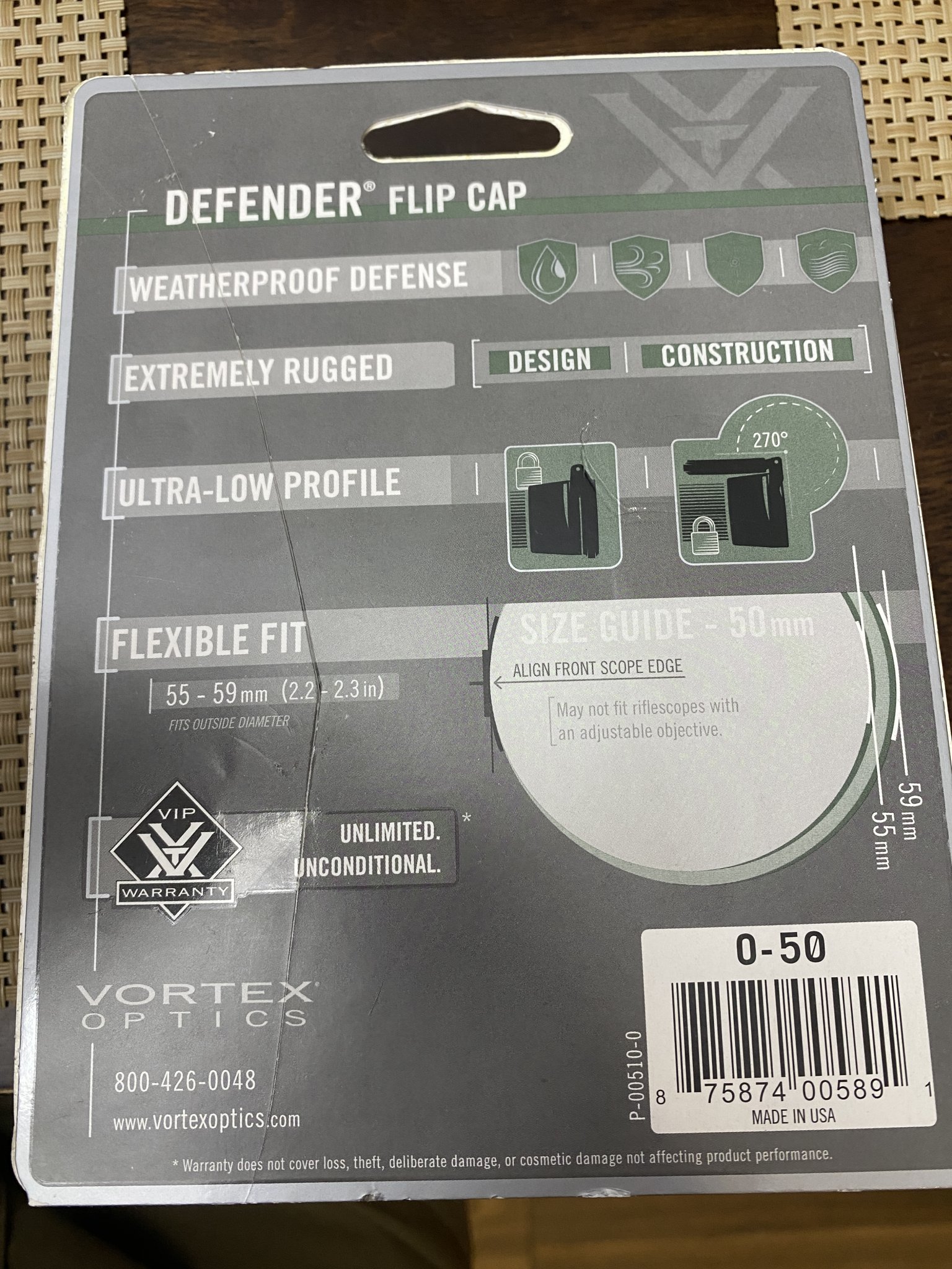 Vortex Defender Flip Cap Eyepiece