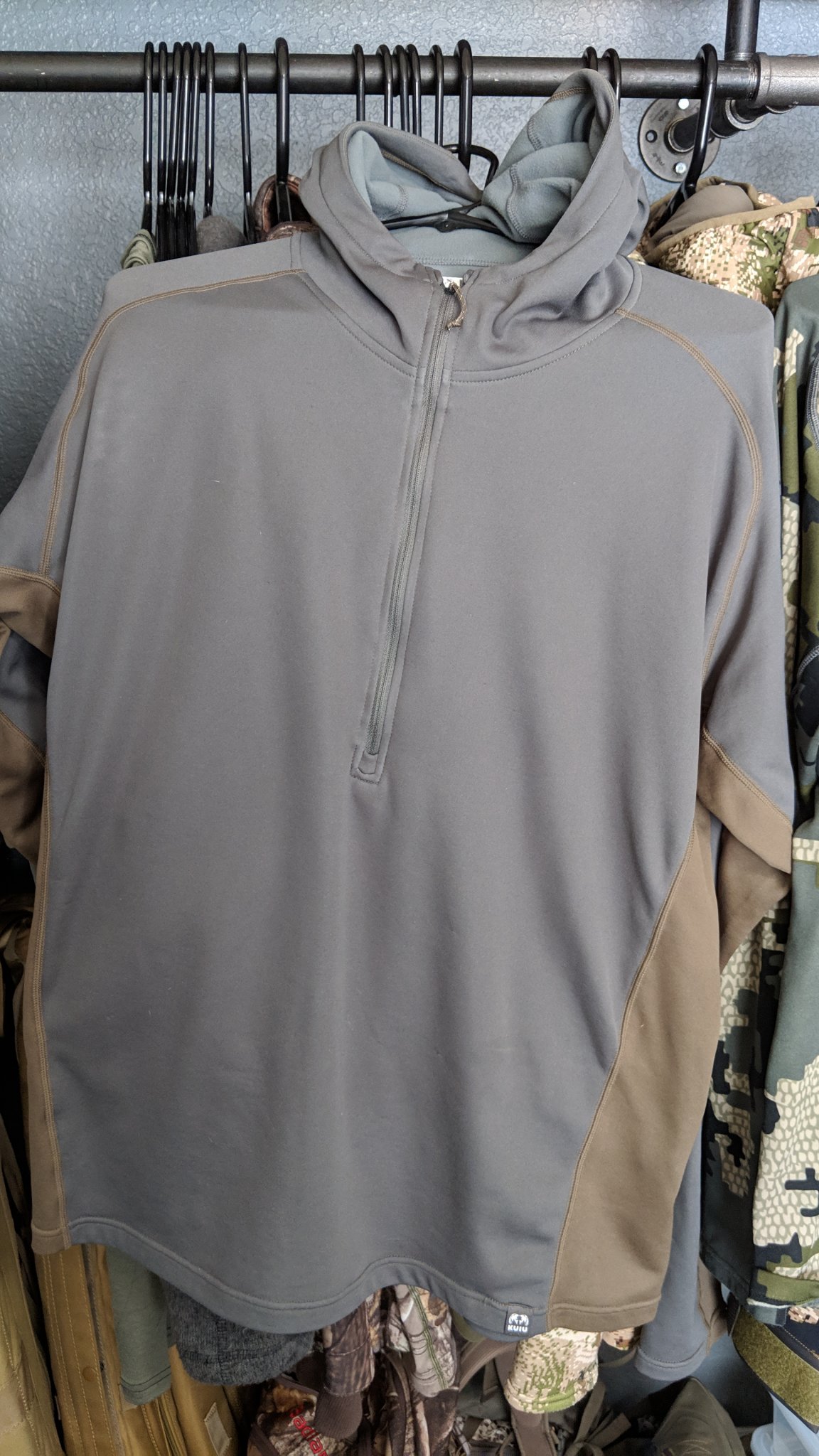 SOLD KUIU Peloton 97 Fleece Zip T Hoodie in XL X2 Grey and