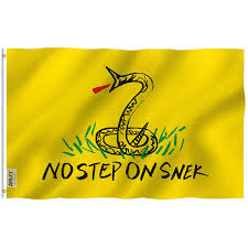 Gadsden Flag Patch Parody Snake Don't Tread On Me No Step On Snek