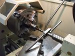 Lathe Lothar Walther barrel 7mmMag reamer held with tap wrench and Sulfered cutting oil on rea...jpg